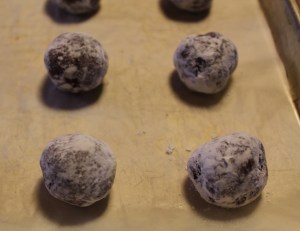 Place on cookie sheets and allow room for spreading.