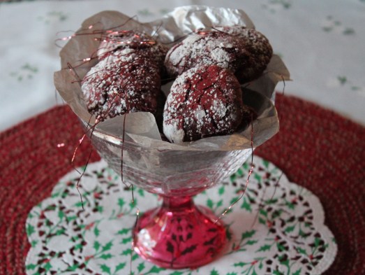 Red Velvet Crinkle Cookies