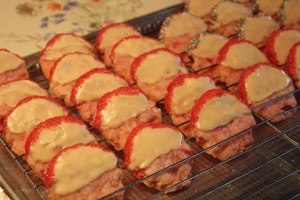 Standing at attention to dry.