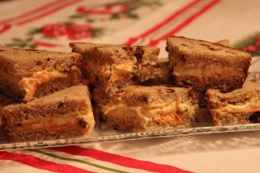 Carrot Raisin Bread Sandwiches