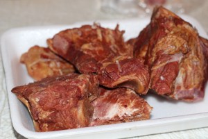 Smoked pork neck bones.