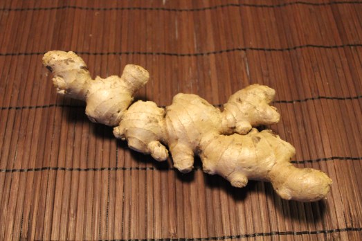 Fresh ginger:  a knobby, fleshy, root.