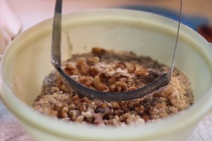 Making the crumb topping