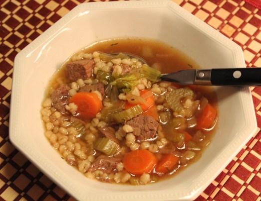 A warming bowl of soup.  So Good!