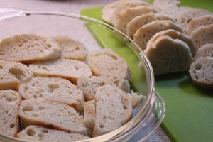 Fit bread slices snugly for a bottom layer.
