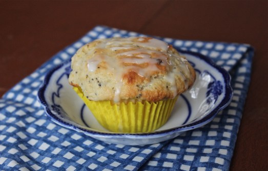 Lemon Poppyseed Muffins with lemon curd filling.