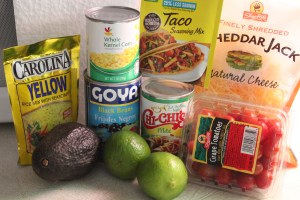 The menu includes all these ingredients plus chicken.