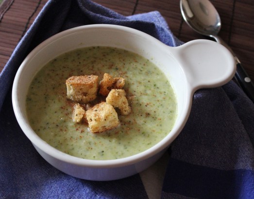 Cauliflower-broccoli-cheese soup.