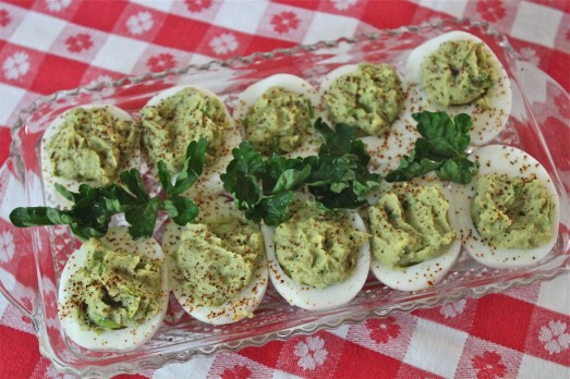 Bacon guacamole deviled eggs,  awesome!