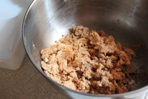 Batter will be crumbly.