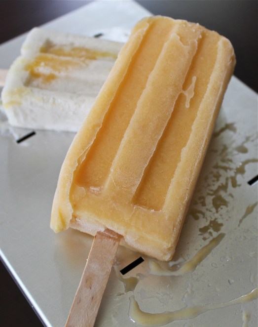 Peaches and cream popsicles
