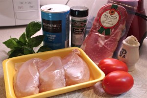 3 large pieces of chicken, so I cut 2 of them in half.