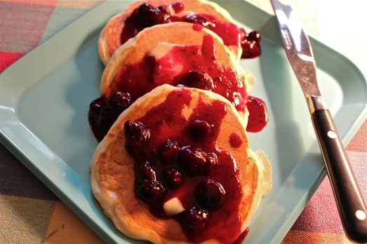 Served with blueberry sauce.    Outstanding!