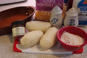 Note that only three potatoes are used to make 4 servings.