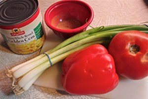 The veggie component plus the spice rub.