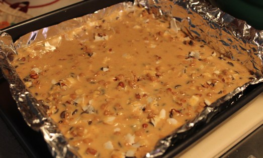 All layered up and ready for the oven.