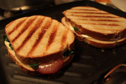 Toast till browned and cheeses are melted.