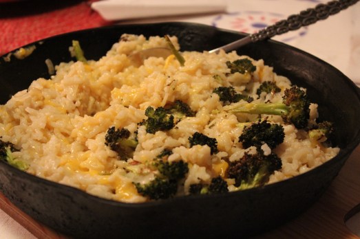 Broccoli-Cheddar Oven Risotto