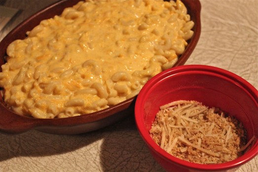 Crumb topping ready to be sprinkled over the top.