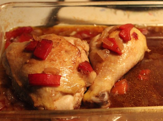 Roast red peppers were a tasty addition.