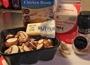 What you need for the mushroom sauce.