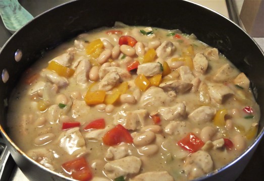 Simmer all together to blend flavors and heat through.