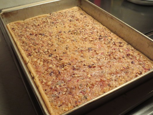 After baking the bars.