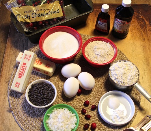 One of my precious bags of cranberries went into this recipe.