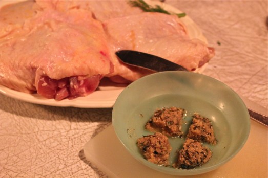 Make a paste with oil and herbs.  Rub under skin of thighs.