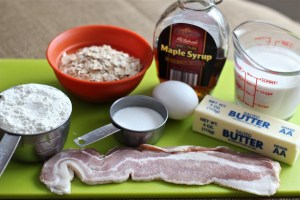 A trio of great ingredients:  maple syrup, oatmeal and bacon.