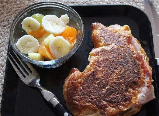 I used croissants to make these.