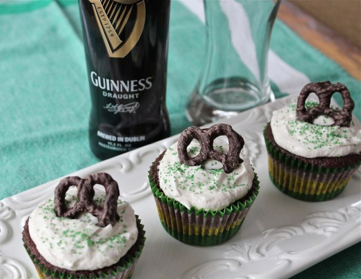 Guinness Chocolate Cupcakes with Beer Frosting