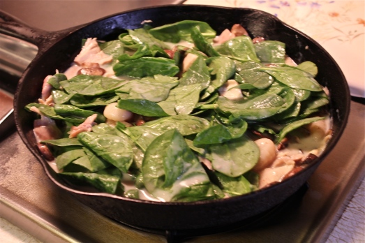 Stir in the spinach.