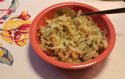 Potato-fennel hash.