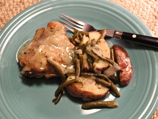 Roasted Chicken Thighs with Mustard-Thyme Sauce