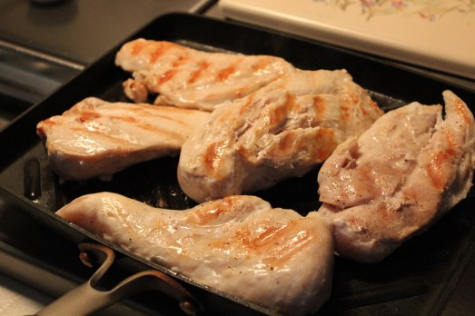 Grilling the chicken