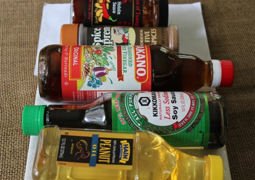 Some basic seasonings for asian cooking.