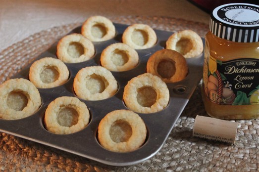 Make perfect depressions with a cork.