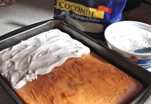 Frost with whipped topping.