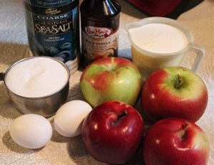 Beautiful crisp apples, waiting to become a cake!