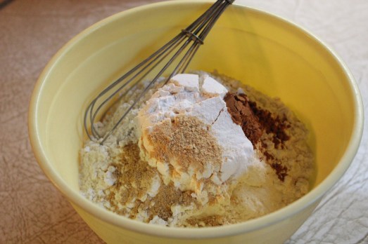 Mix spices in with the flour.