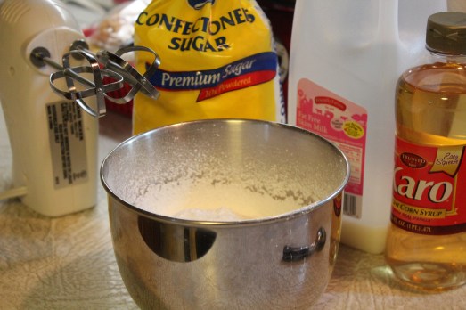Ingredients for glaze.