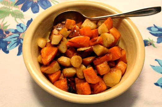 Honey-Mustard Glazed Parsnips and Sweet Potatoes