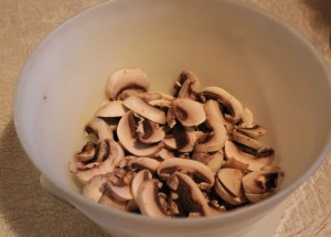 Sliced mushrooms--any kind will do.